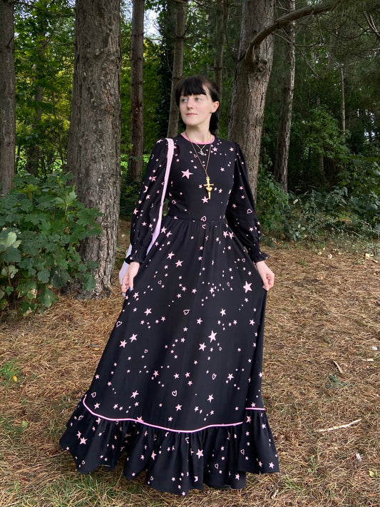The Clara Prairie Dress in Stars and Hearts