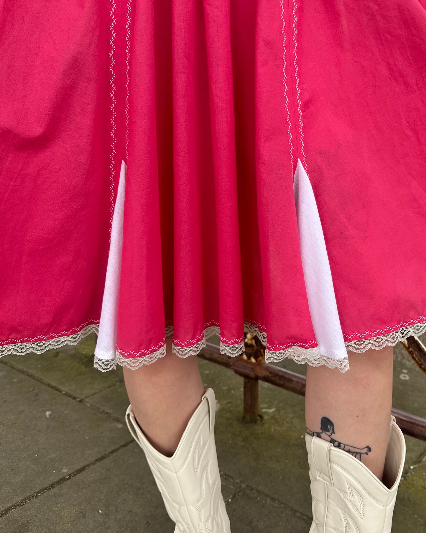 The Blythe Smock Dress in Hot Pink