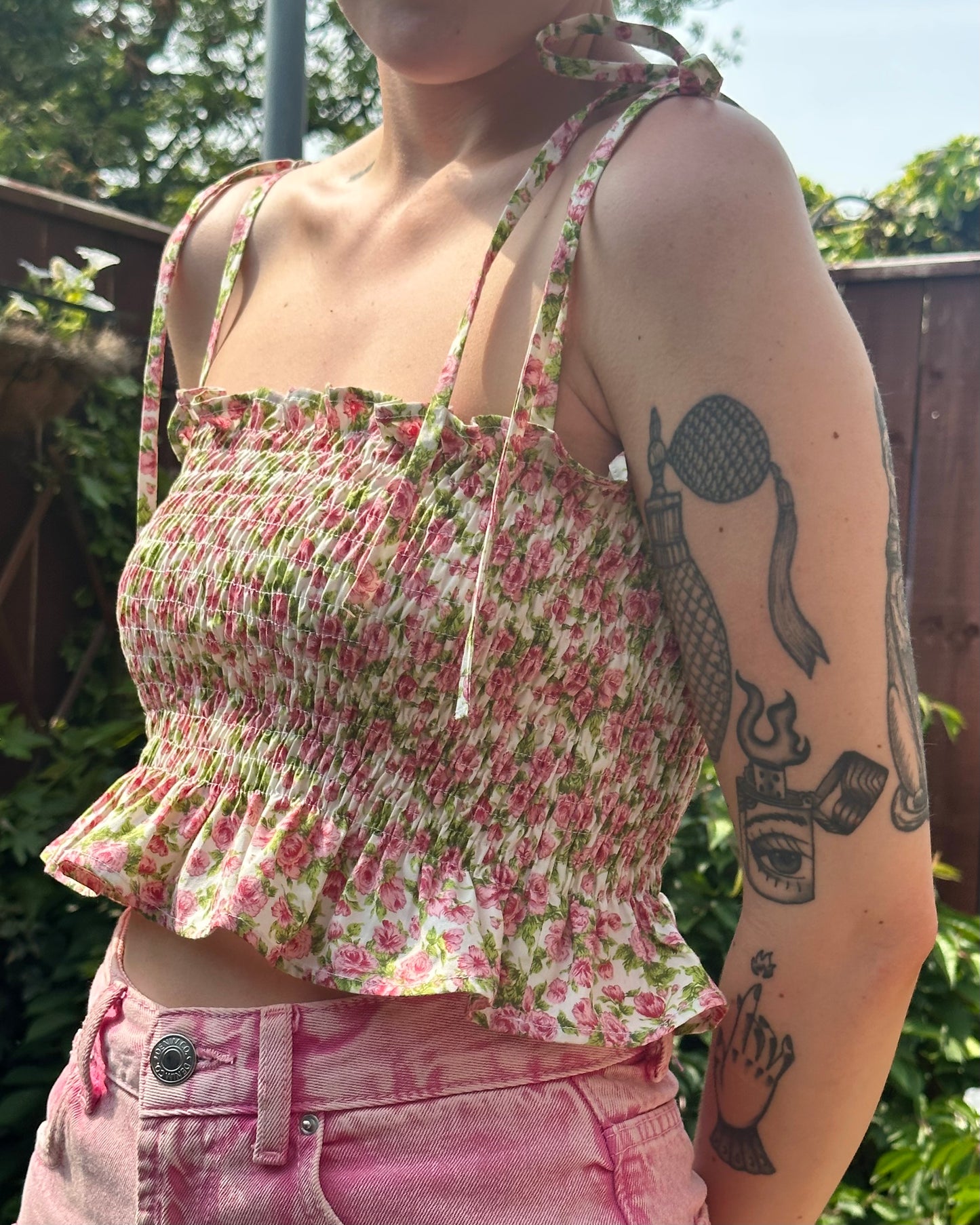 The Briony Top in Liberty Roses